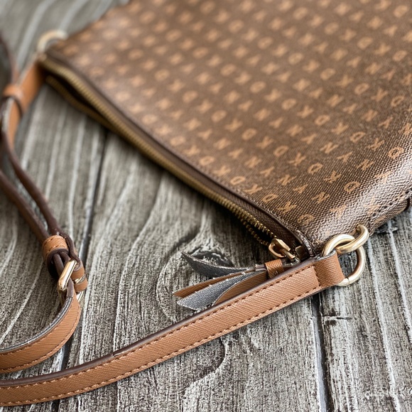 Dkny Bags Logo Embossed Zip Top Crossbody Bucket Bag Poshmark